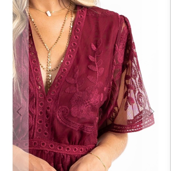 New Wine color Maxi dress - Picture 4 of 13